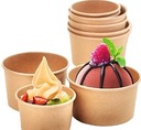 KUBKI PAPIEROWE KRAFT EKO BIODEGRADOWALNE 320ML50SZT DESERY