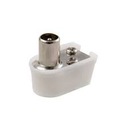 Белый угловой антенный штекер