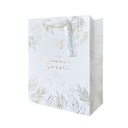 ПОДАРОЧНЫЙ СУМОК ДЛЯ ПРИЧАСТВА ЛИСТЬЯ БЕЛЫЙ 26x32см