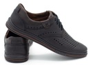 Кожаные мужские туфли 402 летние черно-коричневые 40