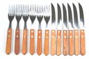 НАБОР НОЖЕЙ + ВИЛКИ НАБОР СТЕЙКИ НА ГРИЛЕ 12 ЭЛЕМЕНТОВ