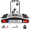 ДЕРЖАТЕЛЬ КРЮКА ДЛЯ ВЕЛОСИПЕДОВ НА 3 ВЕЛОСИПЕДА AGURI ACTIVE BIKE + НАКЛОНЯЕМЫЙ ВЕЛОСИПЕД