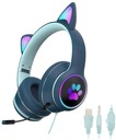 НАУШНИКИ CAT EAR с микрофоном GLOWING EARS RGB
