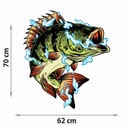 НАКЛЕЙКА РЫБА ДЛЯ ЛОДКИ ЛОДКА АВТОМОБИЛЬ 70 см + БЕСПЛАТНО