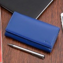 Pojemny portfel damski skórzany w wyrazistym kolorze Bellugio niebieski Marka Bellugio