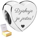 Серебряный брелок СПАСИБО ЗА БЫТЬ, серебро 925 пробы