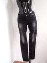 ZARA czarne przecierane jeansy rurki spodnie S 36 Kolor wielokolorowy
