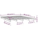 Каркас кровати белый 120 x 200 см массив дре
