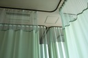 Priechodný oblúk uhlová záclonová tyč hliníková koľajnica biela Dĺžka koľajnice 1 cm