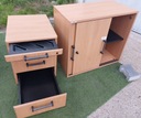 Письменный стол 180 х 90 + шкаф с роллетами/ставнями Werndl + контейнер на колесах