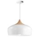 СОВРЕМЕННАЯ ДЕРЕВЯННАЯ ПОДВЕСНАЯ СВЕТИЛЬНИК BARI, БОЛЬШАЯ БЕЛАЯ