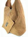 Semišový vak Talianska koža Shopper Bag Camel Hlavná tkanina semišová prírodná koža