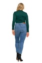 Женские джинсы SKIN JEANS с завышенной талией, обычные джинсовые брюки MORAJ, размер 42