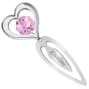 Закладка-сердце Swarovski Подарочная гравировка