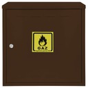 SZAFKA GAZOWA 140x140x30 BRĄZOWA Z PLECAMI