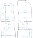 PEUGEOT 208 2012-2019 ECO-DYWANIKI DE FELPA 