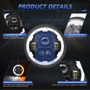 7 -INCHES HEADLIGHT LED ROUND HEADLIGHT Z WIRE SET HI/LO, RUNNING LIGHTS DC I AMBER TURN  photo 13