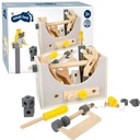 WALIZKA Z NARZĘDZIAMI MŁOTEK ŚRUBOKRĘT DREWNIANA SKRZYNKA 24 EL.