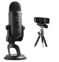 USB-микрофон Blue Yeti + камера Logitech C922 Pro