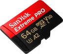 microSDXC karta Extreme Pro 64 GB 200/90 MB/s A2 Kapacita karty 64 GB