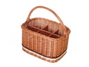 КОРЗИНА ДЛЯ БУТЫЛОК (6 шт.) ПЛЕТЕНАЯ - С РЕМЕНЕМ