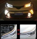 СВІТЛА ДЕННИЙ ХОДОВІ ВОГНІ ДХВ LED (СВІТЛОДІОД) СТРІЧКА РЕМІНЬ БІГУЧІ ДИНАМІЧНИЙ ПОВОРОТНИК 60CM  (17545693709) фото min 13