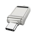 ДВОЙНОЙ ФЛЕНДРИКОВ 64 ГБ с USB-C и USB 2.0 СЕРЕБРЯНЫЙ