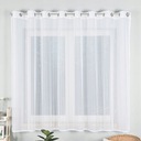 ГОТОВАЯ ШТОРА ИЗ ГЛАДКОГО БЕЛОГО VOICE 160Х400 С люверсами