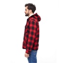 Brandit Lumber s kapucňou červeno/čierno károvaná XXL Dominantný materiál bavlna