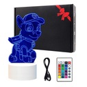 3D светодиодный USB-ночник Щенячий патруль МАРШАЛ МАРШАЛ НЕБО МЕНЯЕТ ЦВЕТА