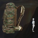 Військовий, Тактичний 61-80 Л Коричневий 75L