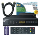 HD DVB-T2 HDMI H.265 HEVC декодер цифрового ТВ + КАБЕЛЬ HDMI + Батарейки