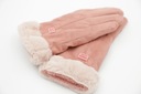 Dotykové rukavice zateplený medvedík dámska kožušina Kód výrobcu Rękawiczki zimowe damskie ocieplane ciepłe