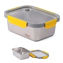 ROZSDAMENTES ACÉL ÉS EDZETT ÜVEG ÉTELTÁROLÓ DOBOZ PIKA1780 ml