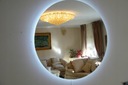 Зеркало для ванной круглое LED 60 см, холодный цвет