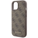 Guess GUHCP15SG4GFBR iPhone 15 / 14 / 13 6.1&quot; brązowy/brown hard case 4G Me Typ plecki
