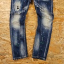 Džínsové nohavice DSQUARED 2 Dizajnové Modré Slim Nový Model 46 Veľkosť 46