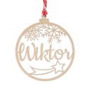 ДЕРЕВЯННЫЙ ШАР С ИМЕНЕМ для елки w.B