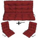 Мебельные подушки из РОТАНА 140х60х50 комплект 2+1 бордовый