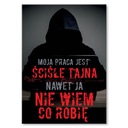 OZDOBA BLACHA METALOWA NAPIS O PRACY POSTER