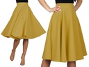 М-миди медовая юбка из круга, широкая расклешенная юбка в стиле пин-ап 38