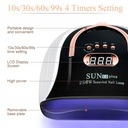 Lampa do paznokci UV Dual LED Sun C4 Plus/Q4 256W, biały Wysokość produktu 1 cm