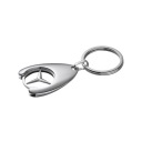 БРЕЛОК ДЛЯ MERCEDES-BENZ, СЕРЕБРЯНЫЙ ЖЕЛЕЗ, СЪЕМНЫЙ ЛОГОТИП