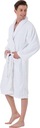 Белый халат для гостиницы - махровая ткань 380 г/м2 - Размер XL