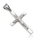 Серебряный крест с изображением серебра 925 пробы.