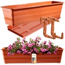 ЦВЕТОЧНЫЙ ВАЗ БАЛКОННАЯ КОРОБКА 60см + 2 РУЧКИ