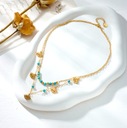 Женское золотое ожерелье со знаменитостями Позолоченное золото 18 карат Бохо Хирургическая сталь 316L