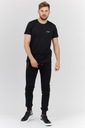 BALMAIN Čierne pánske tričko so zamatovým logom S Model XH1EF000 BB04