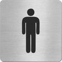 Табличка МУЖСКАЯ ДЛЯ ТУАЛЕТА, нержавеющая сталь, НЕРЖАВЕЮЩАЯ СТАЛЬ