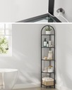 Угловой стеклянный книжный шкаф для гостиной, кухни, ванной комнаты